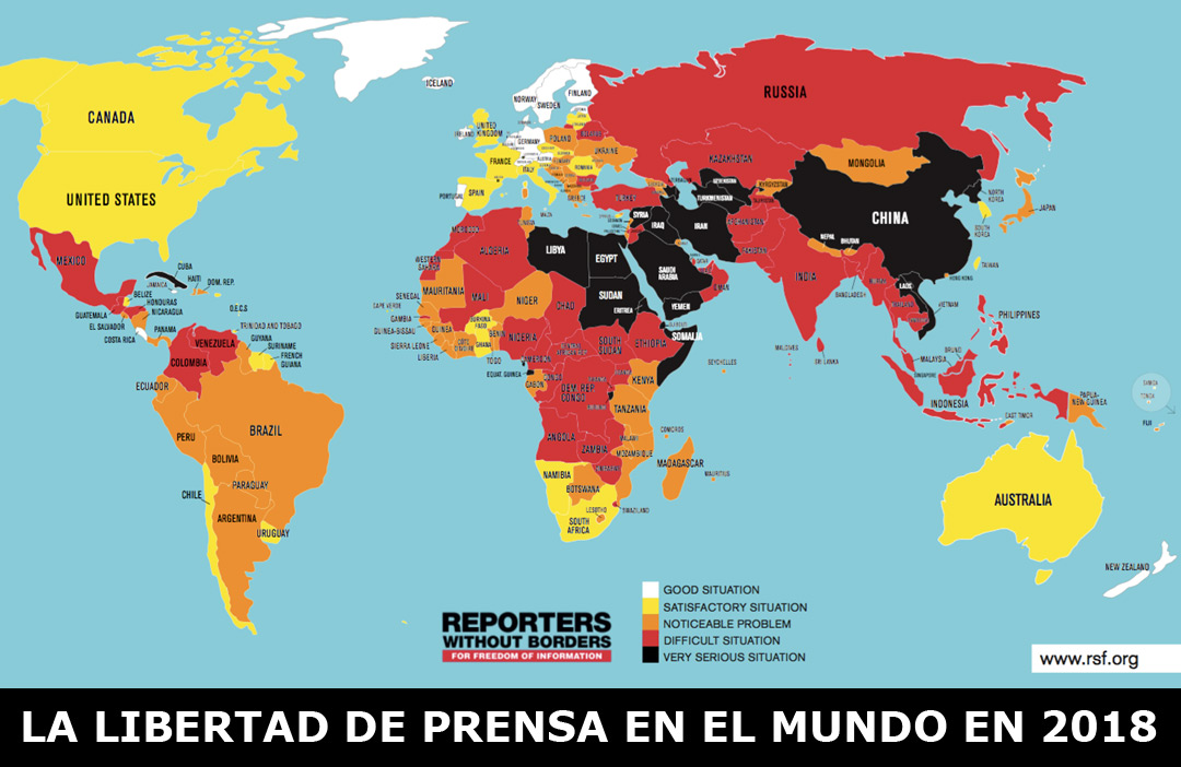 CLASIFICACIÓN 2018 TABLA DE PAÍSES - Sin